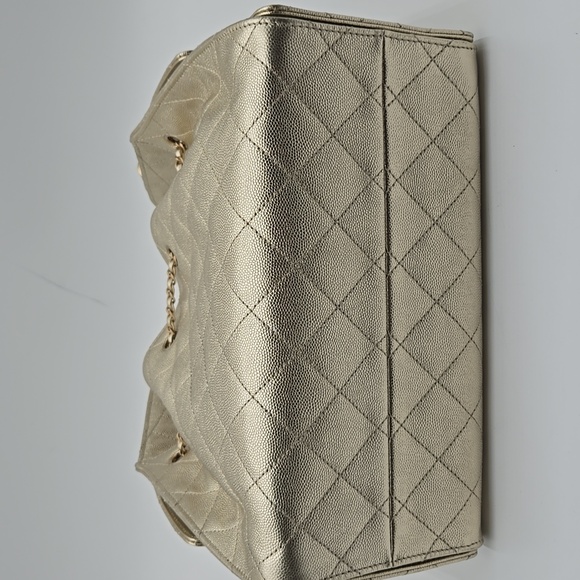 CHANEL Chain Coco Mark Matelasse Caviar Gold 25 Small AS5293 - COA Included - Picture 9 of 17